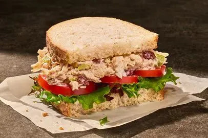 Half Cranberry Walnut Chicken Salad Sandwich
