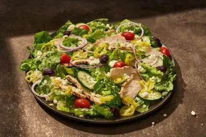 Half Greek Salad with Chicken