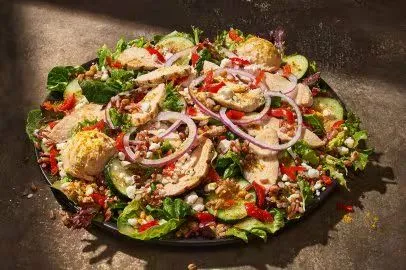 Half Mediterranean Chicken Greens with Grains